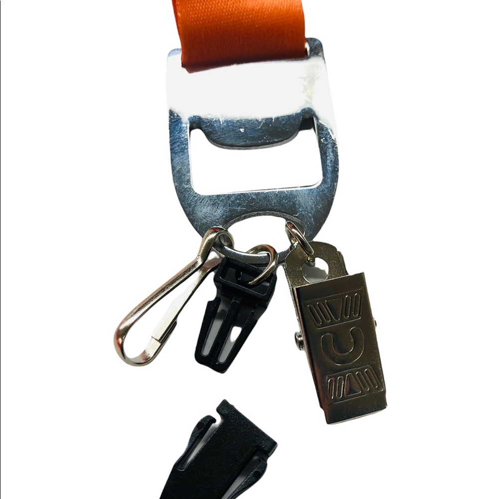 Hooters Lanyard Bottle Opener  Phone Keys ID MP3 Orange Logo Owl Nylon New Tags - Picture 6 of 6